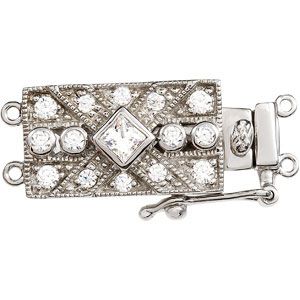 2-Strand Clasp with Swarovski CZ's