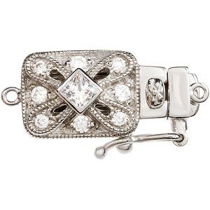 Single Strand Clasp with Swarovski CZ's