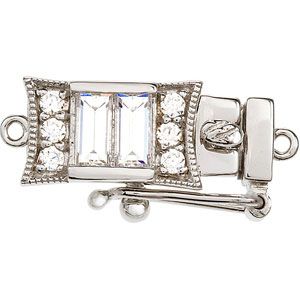 Single Strand Clasp with Swarovski CZ's