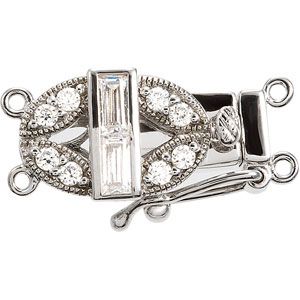 2-Strand Clasp with Swarovski CZ's