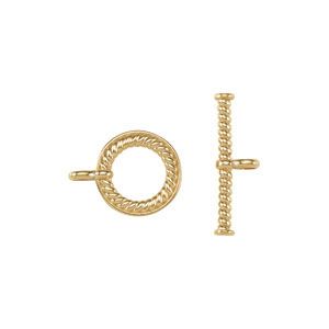 Twisted Design Toggle Clasp Set