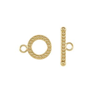 Beaded Design Toggle Clasp Set