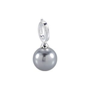 Kera&trade; Grey Glass Pearl Dangle