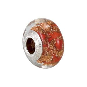 Kera&trade; Bella Viaggio Orange Glass Bead with Aventurina