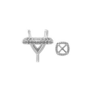 Round Halo Peg Setting with Cushion Frame