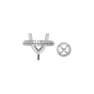 Round Halo Peg Setting with Round Frame 