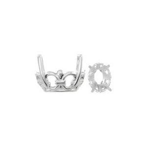 Oval Fleur-de-lis Setting 