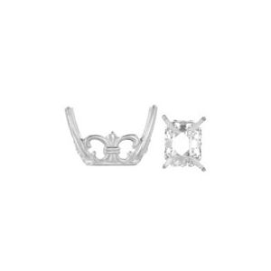 Antique Cushion Fleur-de-lis Setting