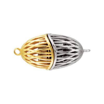 Two Tone Filigree Magnetic  Clasp