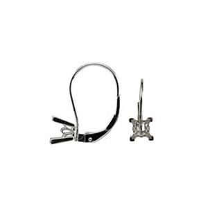 Square / Princess Scroll Setting&reg; Lever Back Earring Mounting