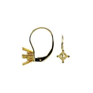 Princess Scroll Setting&reg; Lever Back Earring