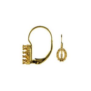 Oval Cabochon Lever Back Earring