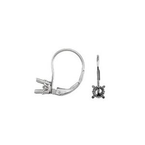 Round Scroll Setting&reg; Lever Back Earring Mounting