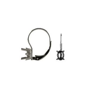 Oval Scroll Setting&reg; Lever Back Earring