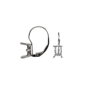 Emerald Scroll Setting&reg; Lever Back Earring