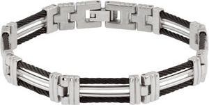 Stainless Steel & Cable Bracelet