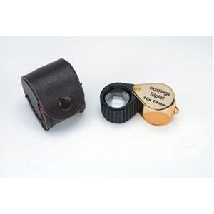 10X Gold Tone Diamond Loupe