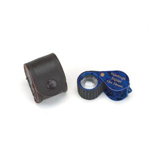 18MM Oval Grip Triplet Faux Blue Lapis Loupe 