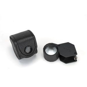 Large Hex Loupe, 10x, Black 
