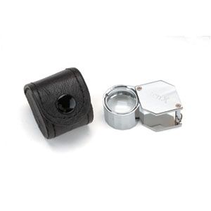 Large Hex Loupe, 10x, Silver