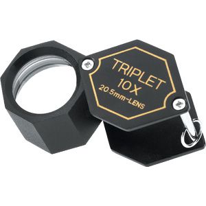 Triplet Loupe 10 x 20.5MM Black