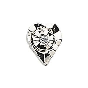 Heart Shaped Tube Trim with Diamond Accent