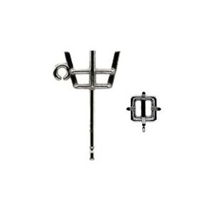 Square / Princess Earring Top with .030
