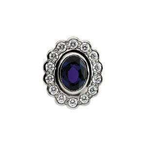 Oval Bezel Set Cluster Top