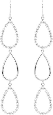 Triple Teardrop Shaped Dangle Earrings