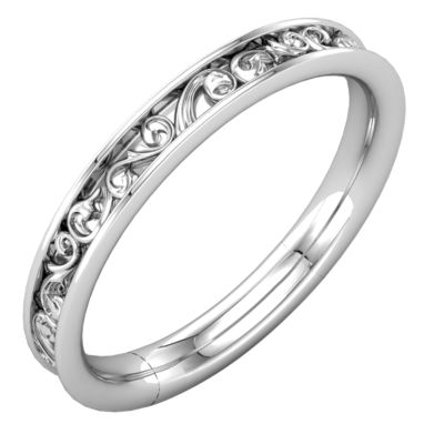 Sculptural Style Eternity Band
