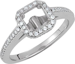Semi-Mount Engagement Ring or Matching Band