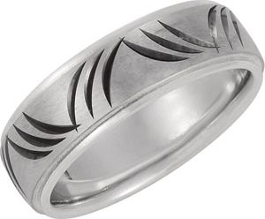 7mm Band with Black Rhodium
