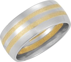 Two-Tone Comfort Fit Design Duo Band