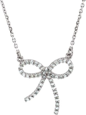 1/4 ct tw Diamond Bow Necklace