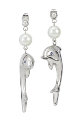 Amalfi&trade; Stainless Steel Dolphin Earrings
