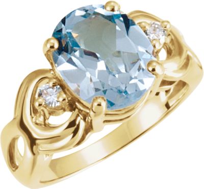 Ring Mounting for Oval Gemstone 