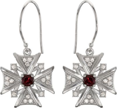 Vintage-Inspired Cross Dangle Earrings