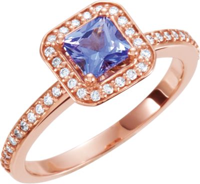 Halo-Style Engagement Ring or Matching Band