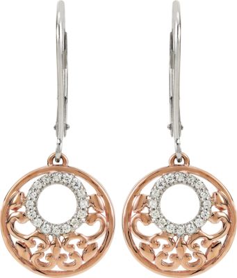 1/8 ct tw Diamond Lever Back Earrings