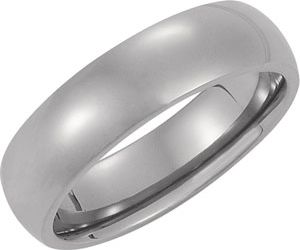 Domed Titanium Band