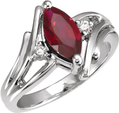 Ring Mounting for Marquise Gemstones