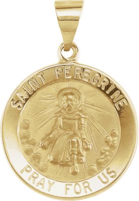 Hollow Round St. Peregrine Medal