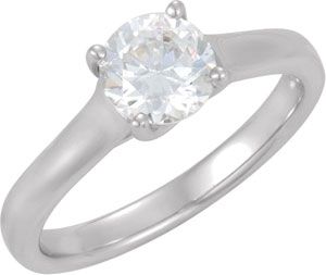 Round Solitaire Engagement Ring or Band Mounting