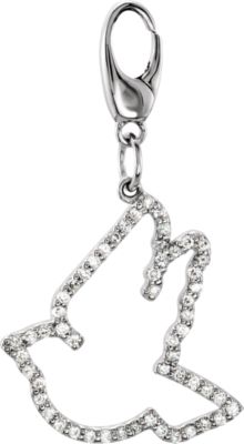 1/4 ct tw Diamond Dove Charm 