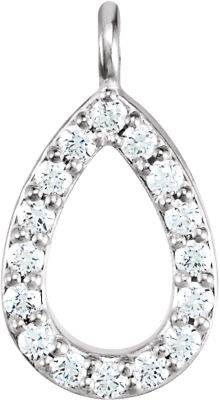 Halo-Styled Earring Dangle with Pear Frame