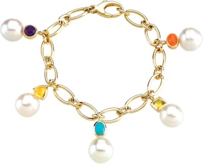  South Sea Cultured Circle Pearl Charm Bracelet