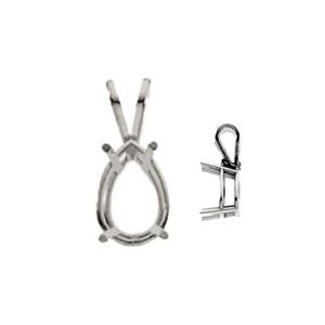  Solitaire Pendant Mounting for Pear Shape Center