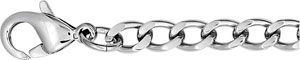 Stainless Steel & Gold Plate Curb Chain with Lobster Clasp