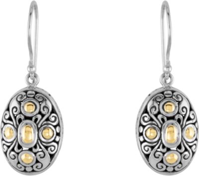 Sterling Silver Fashion Earrings with 18KY Accents