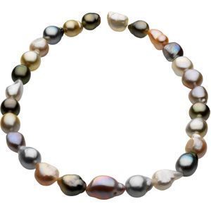 Baroque Graduated Pastel Multicolor Cultured Pearl Strands